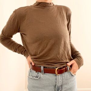 Sen Butter Soft Mock Neck Top